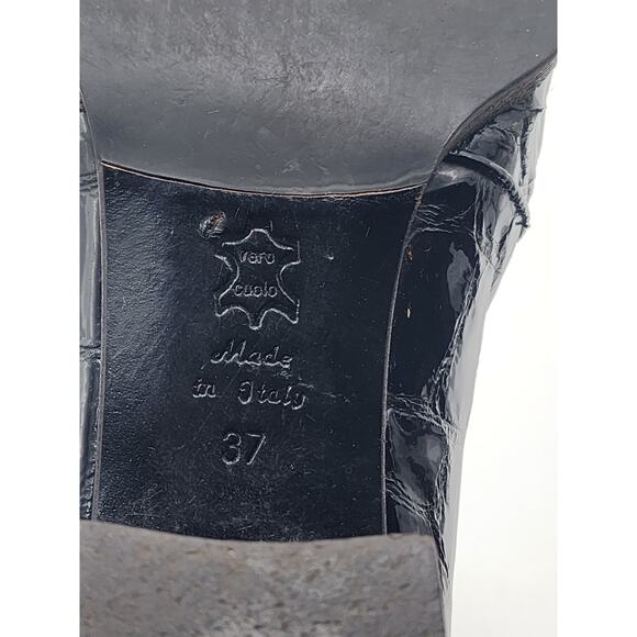 Peruzzi Shoes Women Size 6.5 37 Florence Italy Loafers Square Toe Sophistication - Picture 16 of 16